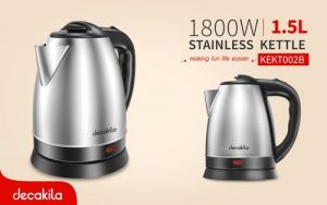 DECAKILA STAINLESS KETTLE 1800W KEKT002B